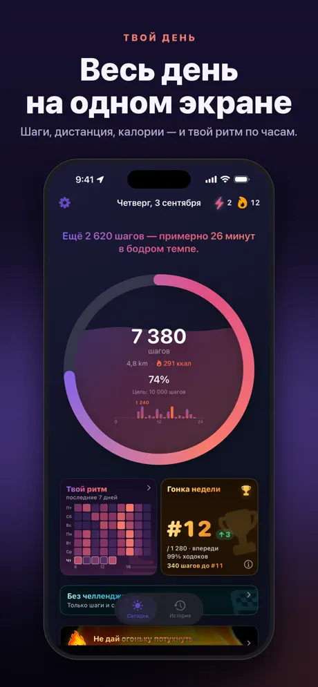 Прогресс за день